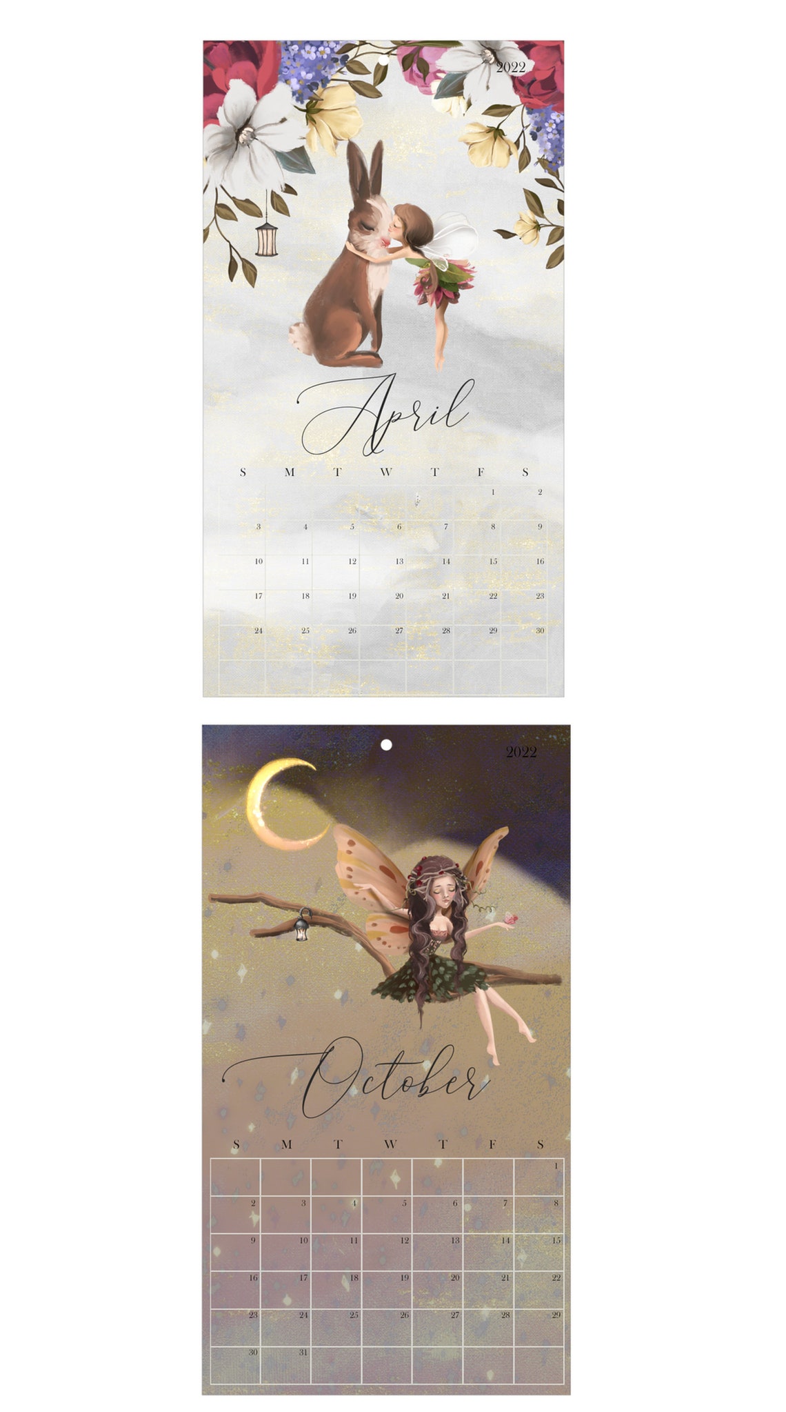 Wall Calendar 2022 Fairies World Wall Calendar Fairy | Etsy