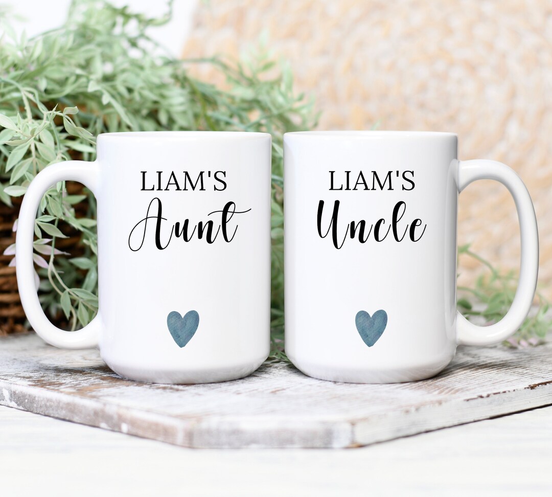 Aunt and Uncle Mug Set - New Aunt Mug | New Uncle Mug | New Aunt Gift ...