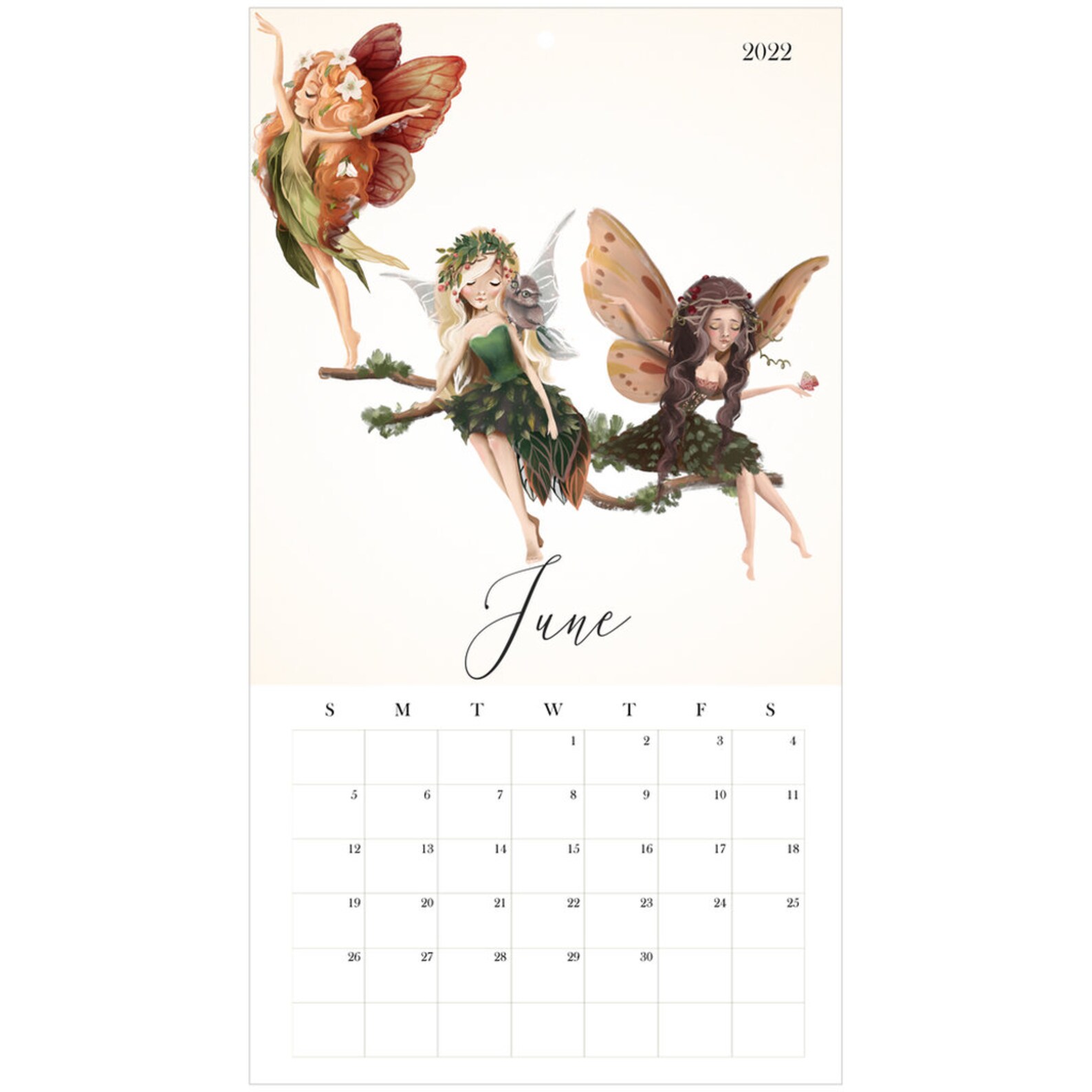 Wall Calendar 2022 Fairies World Wall Calendar Fairy Etsy