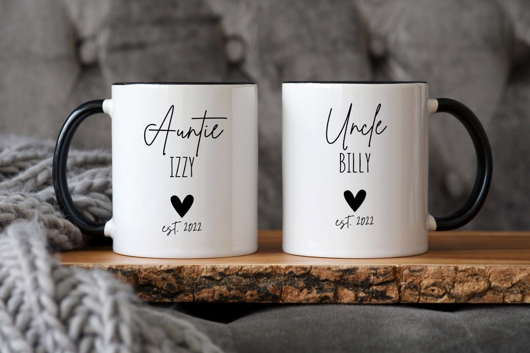 Aunt and Uncle Mug Set - New Aunt Mug | New Uncle Mug | New Aunt Gift ...