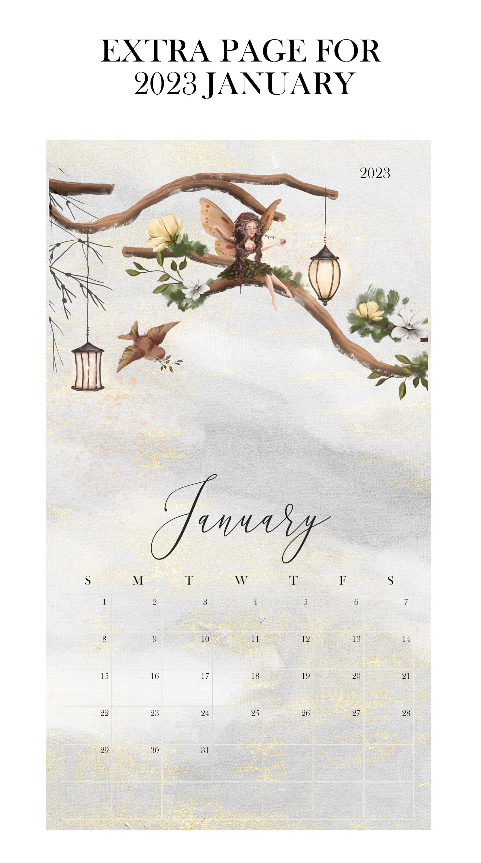 Wall Calendar 2022 Fairies World Wall Calendar Fairy Etsy