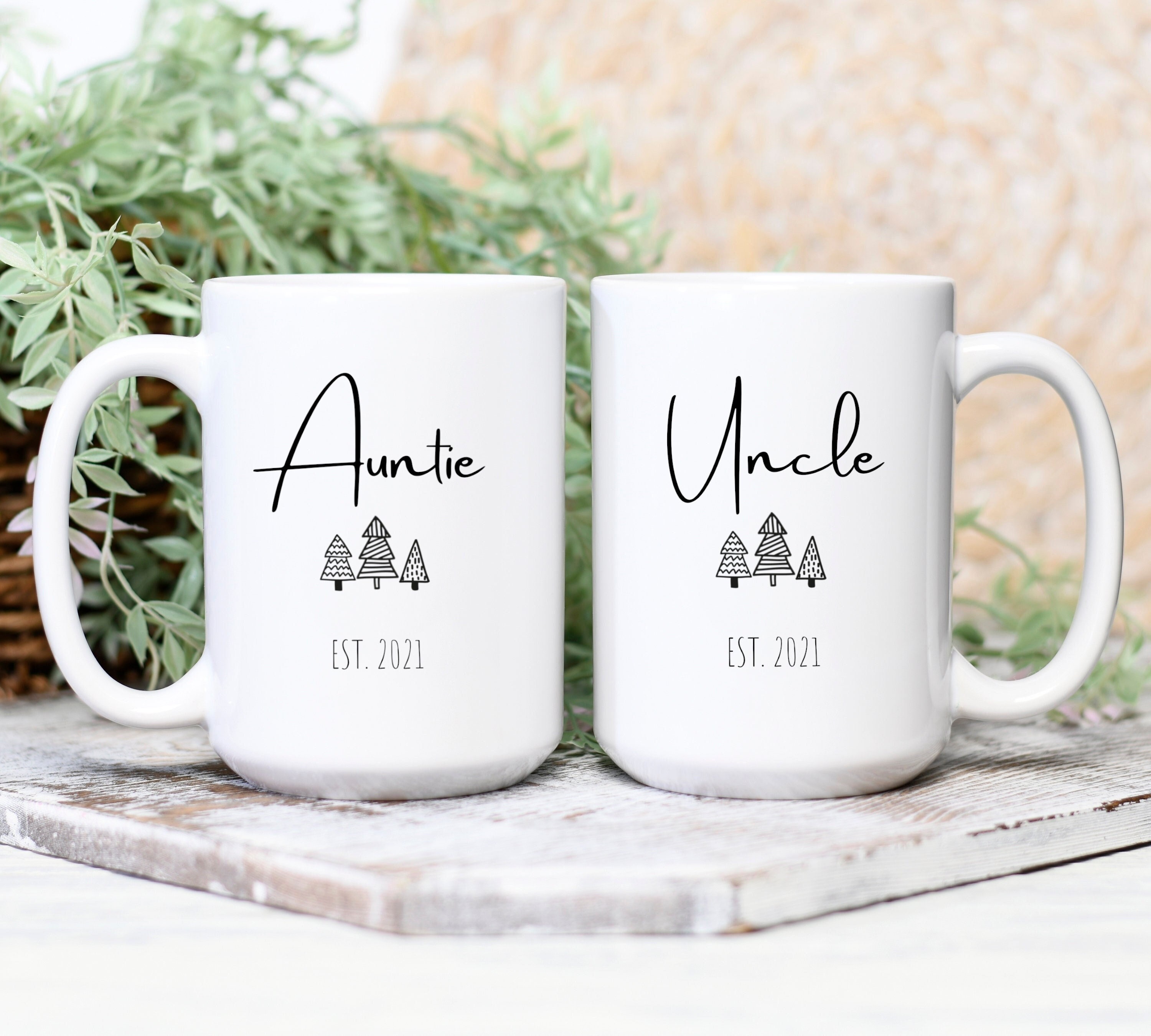 Aunt Uncle Mug Set, Aunt and Uncle Gift, Aunt and Uncle Pregnancy ...