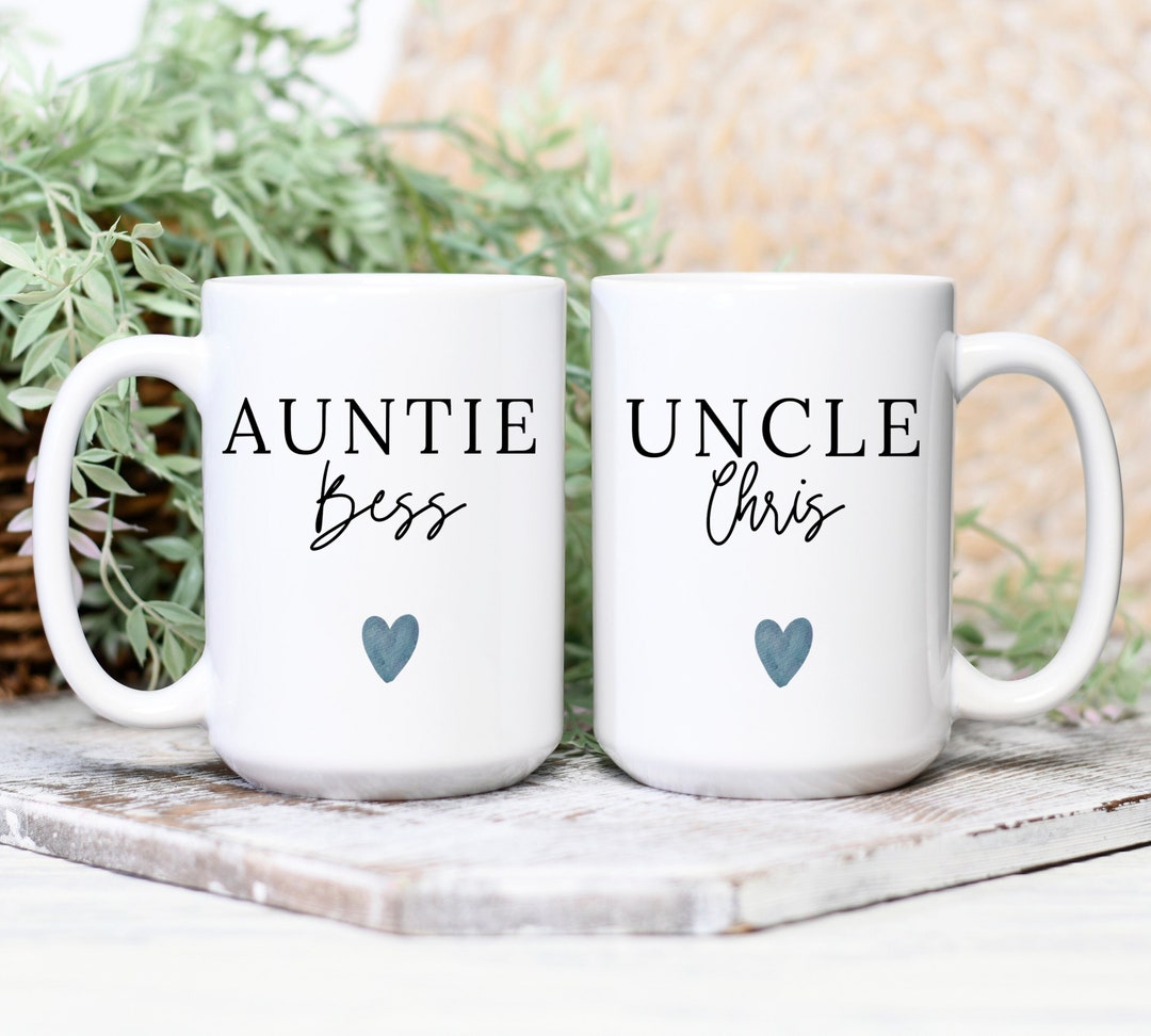 Aunt and Uncle Mug Set - New Aunt Mug | New Uncle Mug | New Aunt Gift ...