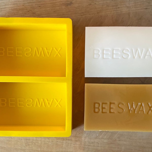 Dual Silicone Beeswax Brick Mold / Double 1 lb Brick Mold / Twin Beeswax Bar