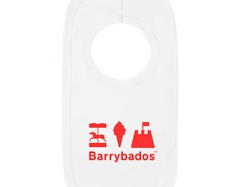 Barrybados Colour Logo Baby Bib, Barry Island. Gavin and Stacey