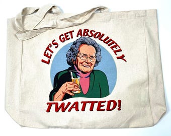 Lets Get Absolutely Tw@tted Gusset Bag, G & S, Barry island