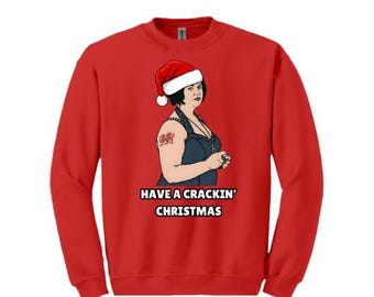 Have a crackin' Christmas Jumper, Red or Black, Barry Island, funny christmas jumper