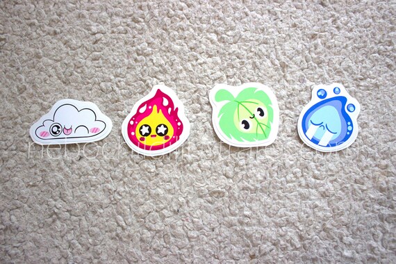 Elements Sticker Bundle Elemental Stickers Cute Stickers - Etsy UK