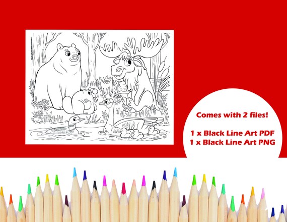 Animal Coloring Page for Kids, Canada Printable Coloring Page, Canadian  Animals Coloring Page, Printable Activties