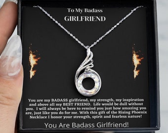 Badass Girlfriend, Gift For Girlfriend, Christmas Gift For Girlfriend, Girlfriend Gift Necklace,Girlfriend Birthday Gift,Girlfriend Necklace