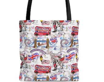 This Blue Christmas Design Tote Bag is a great reusable Grocery Bag and makes a great gift for her