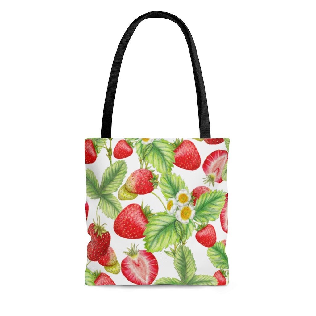 Strawberry Print Tote Bag Gift for Her Multi-purpose Bag - Etsy UK