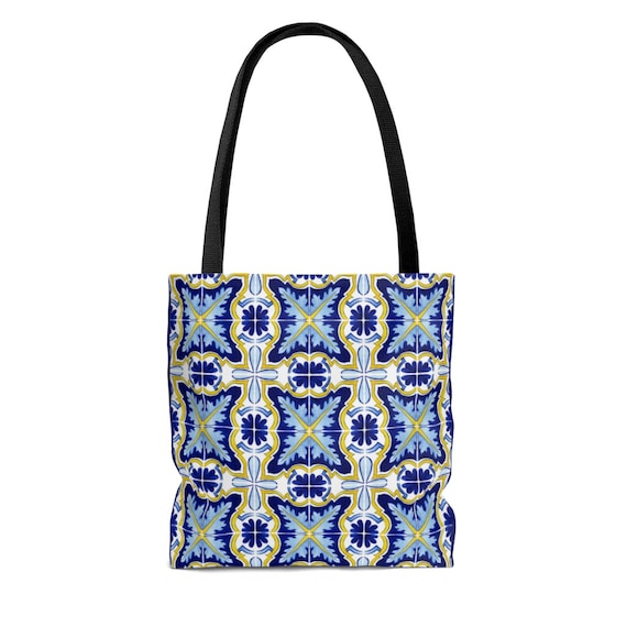 Ce sac à bandoulière portugais bleu et jaune Azulejos Tile - Etsy France
