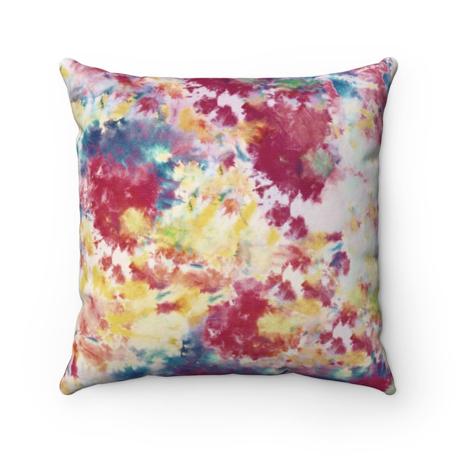 This Beautiful Red and Yellow Tie Dye Throw Pillow is a Great Winter ...