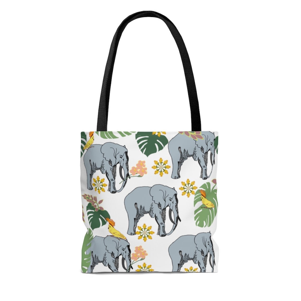 This Cute Elephant Tote Bag is a Great Reusable Grocery Bag or Shoulder Bag and Makes a Great