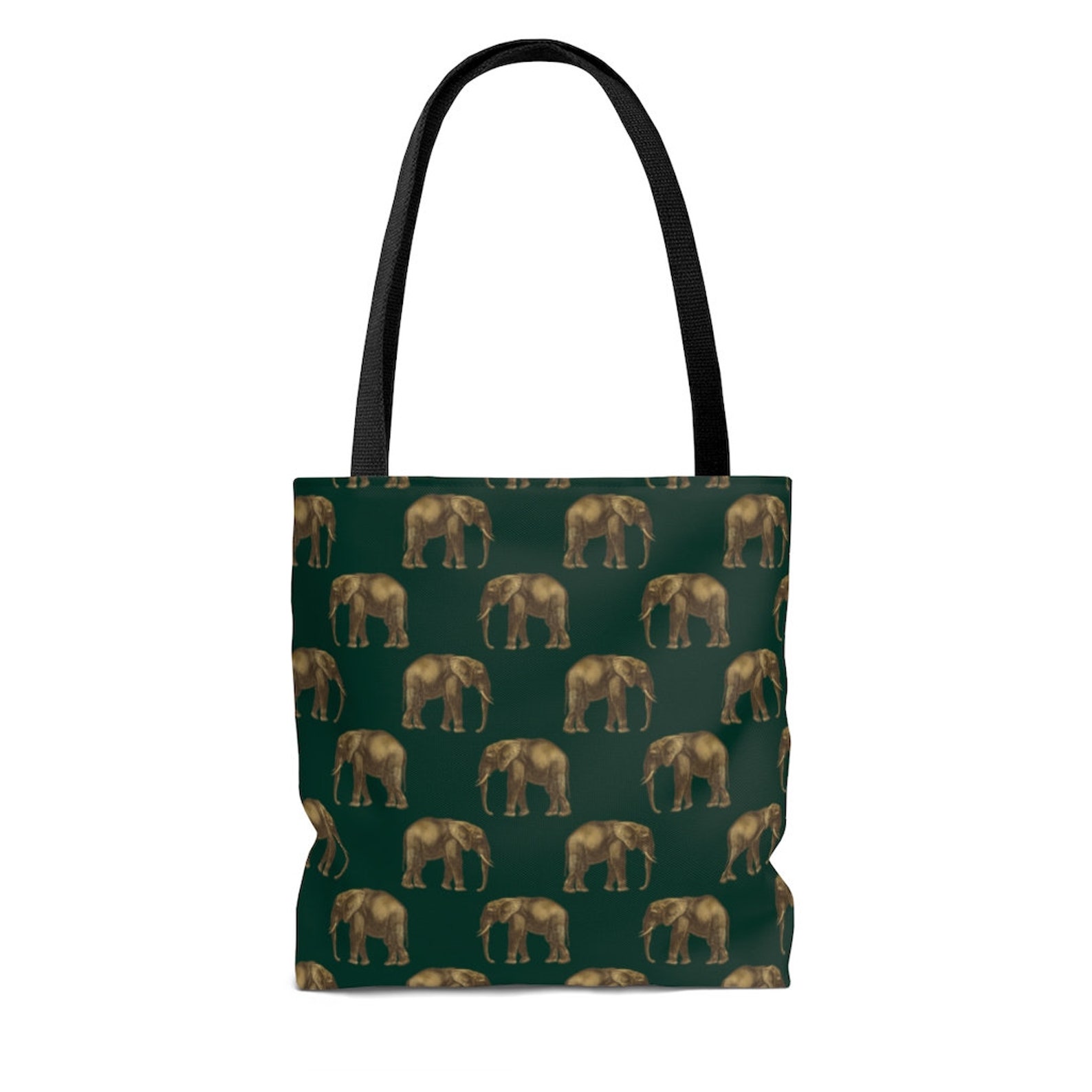 This Elephant Print Custom Tote Bag is a Great Reusable Grocery Bag and Makes a Great Gift for