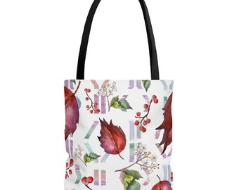 Fall Leaf Tote Bag, Fall Leaf Grocery Bag, Great Gift for Her