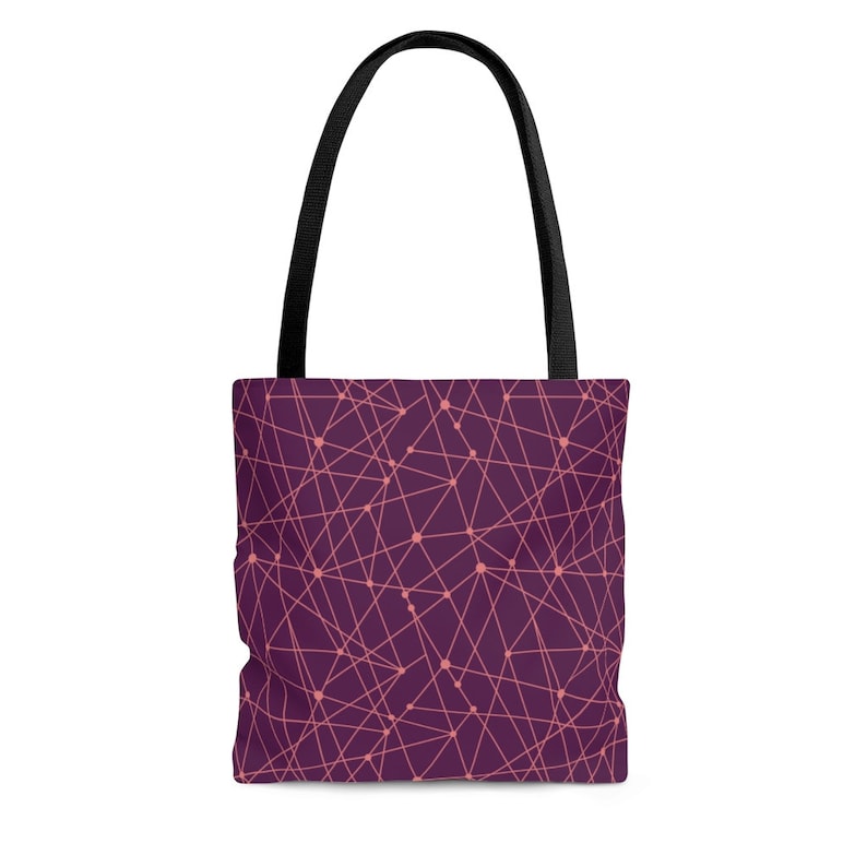 Modern Tote Bag Shopping Bag Grocery Bag Gift for Her Berry Colored Tote Bag
