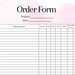 Bakers Order Form Etsy