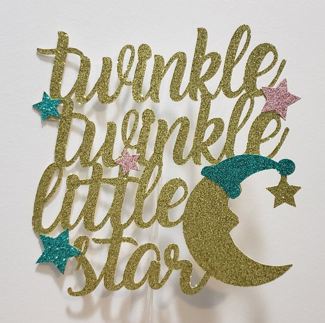 Twinkle Twinkle Little Star Cake Topper, Cake Topper, Gender Reveal ...