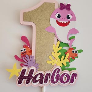 Baby Shark cake topper, baby Shark topper, Baby shark party supplies, Baby Shark, Baby Shark birthday , Cake topper, baby shark cake toppers