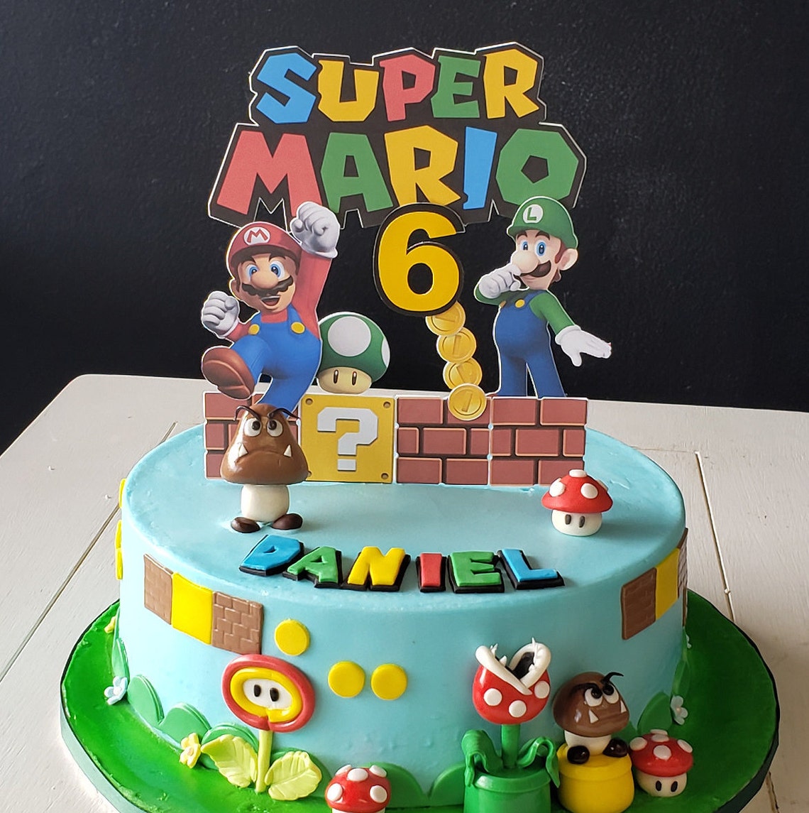 Mario Cake Topper Mario Bros Cake Topper Bros Opper Mario Etsy Finland