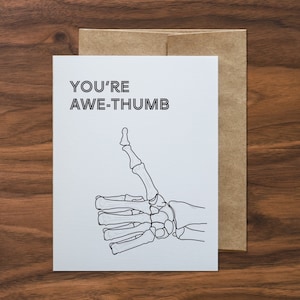 Youre Awe-Thumb Greeting Card image 1