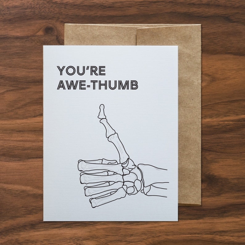 Youre Awe-Thumb Greeting Card image 1