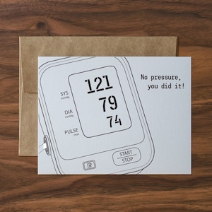 No Pressure, You...Greeting Card - Match Day, Graduation, Congratulatory, Encouragement