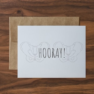 Cartão de felicitações "Hip Hip Hooray" - Dia do Jogo, Formatura, Parabéns, Cartão de Boas-Vindas