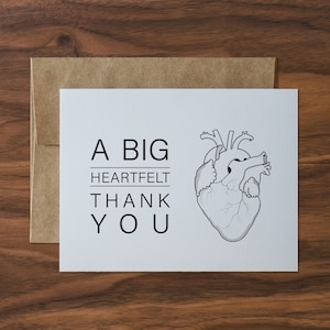 Un gran agradecimiento de todo corazón Tarjeta de felicitación