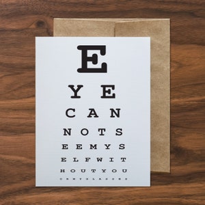 Tarjeta de felicitación "El ojo no puede verme sin ti"