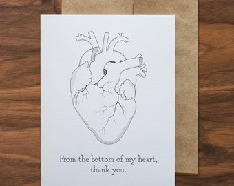 From the Bottom of My Heart, Thank You Greeting Card