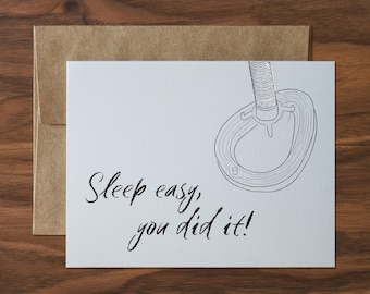 Sleep Easy, You Did It Greeting Card - Match Day, Graduation