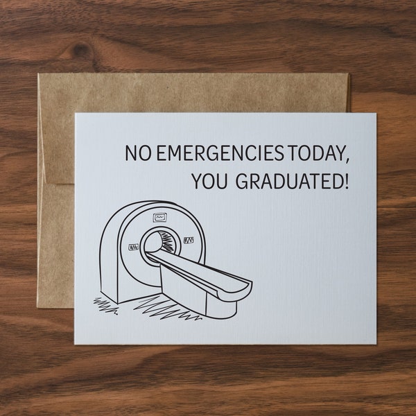 No Emergencies Today Greeting Card - Match Day, Graduation