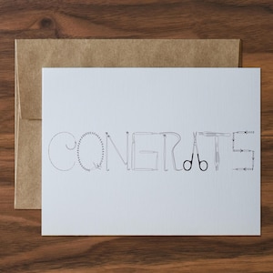 Carte de voeux de félicitations pour instruments chirurgicaux - jour du match, remise des diplômes, félicitations