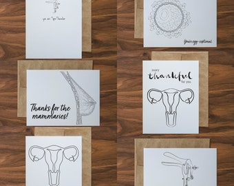 Caja de tarjetas de felicitación: ginecología, obstetricia y salud femenina