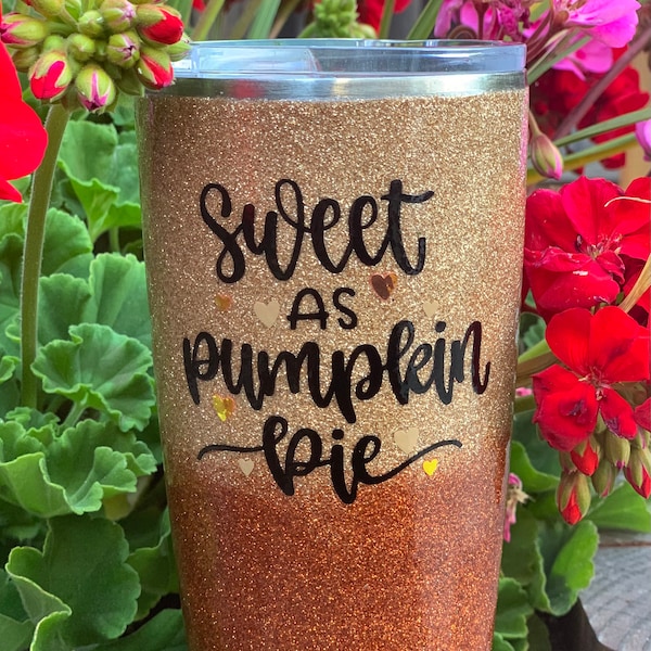 Thanksgiving Tumbler, Halloween Tumbler, Fall Tumbler, Personalized Tumbler, Glitter Tumbler, Stainless Steel Tumbler, Pumpkin Tumbler