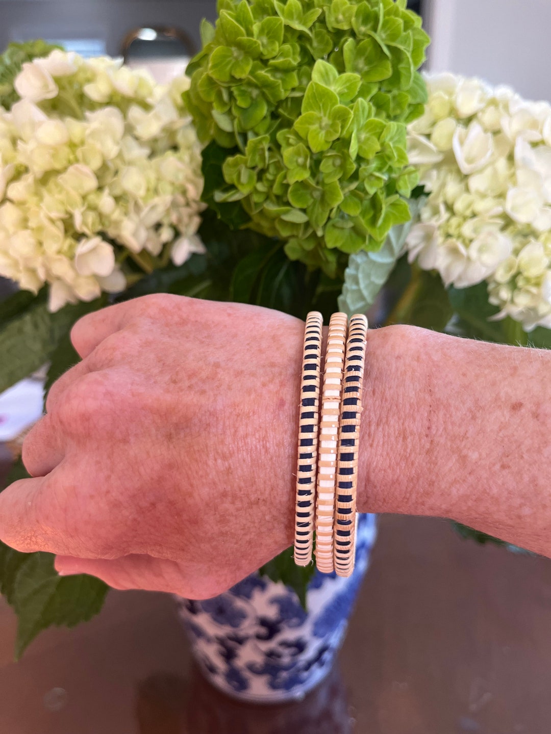 Nantucket Lightship Basket Bangle Color Options Free Shipping Etsy