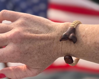 Rosewood Whale Tail Cuff Bracelet – Nantucket Style