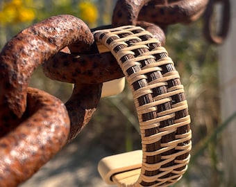 Nantucket Basket Bracelet - Spiral Weave Cuff, Cape Cod Style