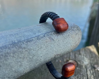 Fisher Cuff with Rosewood - Men’s - Nantucket Lightship Jewelry- Unisex Bracelet