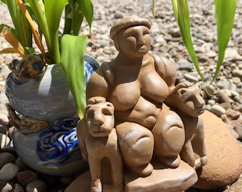 Catalhoyuk Inspired Enthroned Mother Goddess Cybele/Kubaba/Gaia