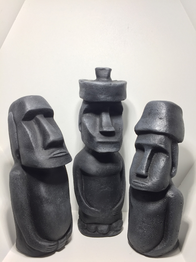 Easter Island Moai Rustic Statue without Hat - Etsy
