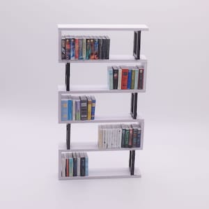 SVG File Dollhouse Miniature Mid Century Modern Bookshelf for Cricut Maker