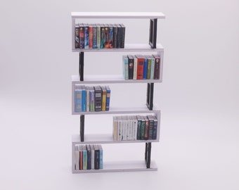 SVG File Dollhouse Miniature Mid Century Modern Bookshelf for Cricut Maker