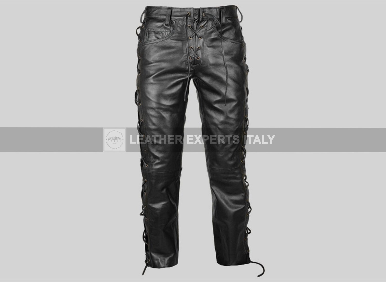 Mens Leather Side Lace Pants Genuine Sheep Skin Leather Pants Etsy