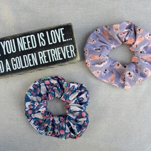Golden Retriever Scrunchie, Dog Scrunchie, Golden Retriever Gift, Golden Retriever Accessory