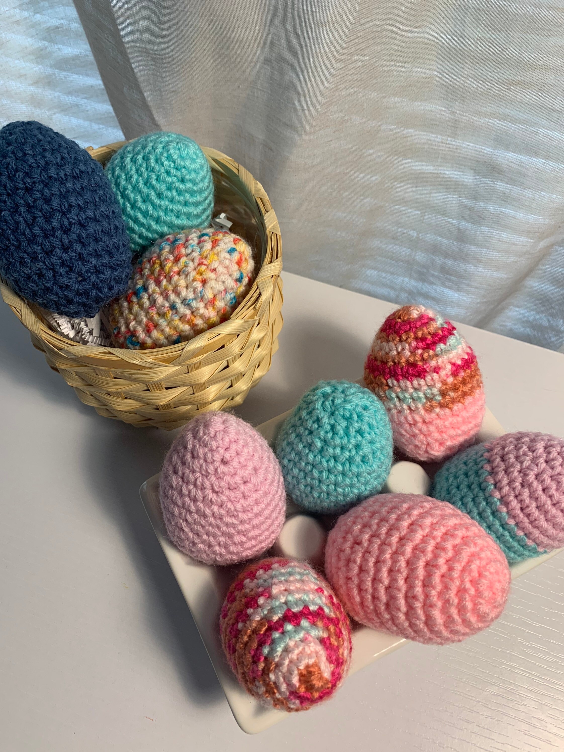 Crochet Eggs Set of 6 Etsy