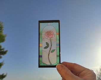 Window glass stained Miniature. Dollhouse scale. Custom size and more models available